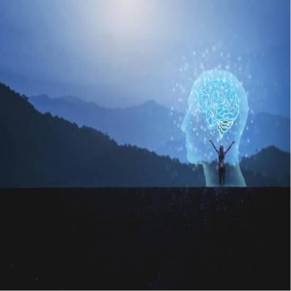 Acht stilisierte, blaue Papiersilhouetten von Menschen, die sich an den Händen halten, auf einer glatten Oberfläche, Blog MediumSciences - Institut