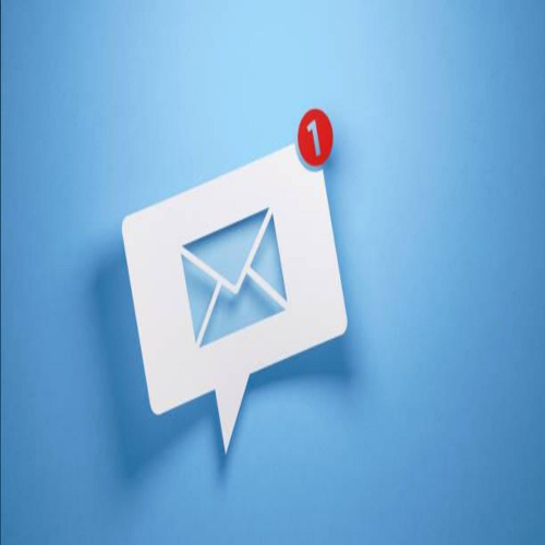 Sprechblase mit Briefumschlag-Symbol und rotem Kreis mit der Zahl '1' auf blauem Hintergrund, im Kontext mit MediumSciences - Institut.