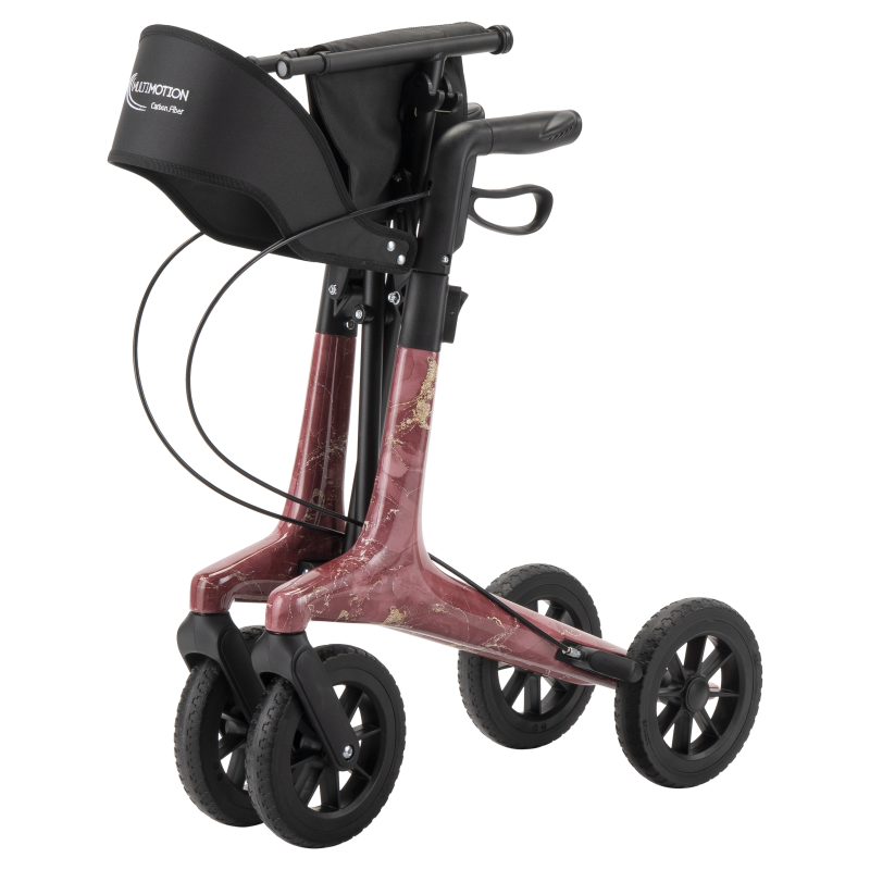 Carbon rollator met marmerprint