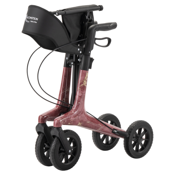 Carbon rollator met marmerprint