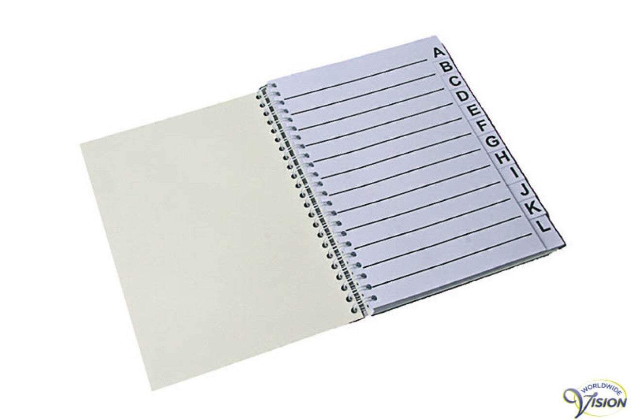 Adressenboek A4 groot lettertype