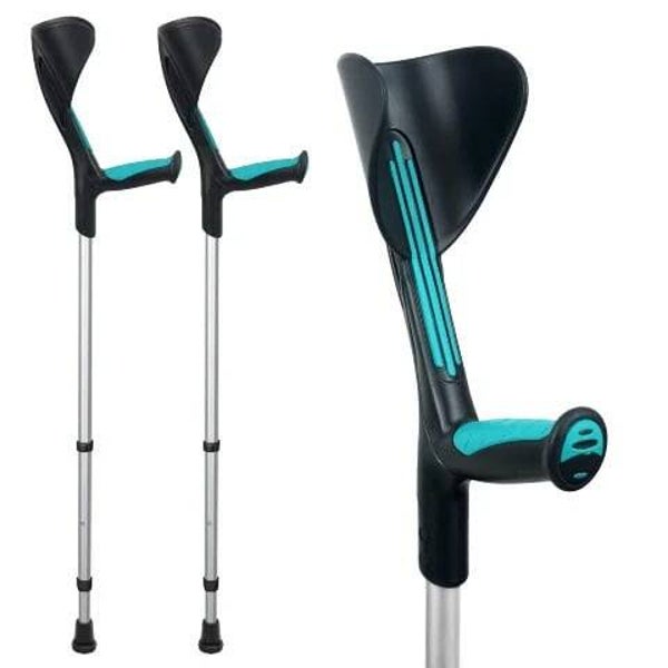 Herdegen elleboogkrukken - open manchet - Turquoise