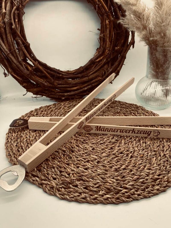 Kombizange (Grillzange & Flaschenöffner) "Männerwerkzeug"