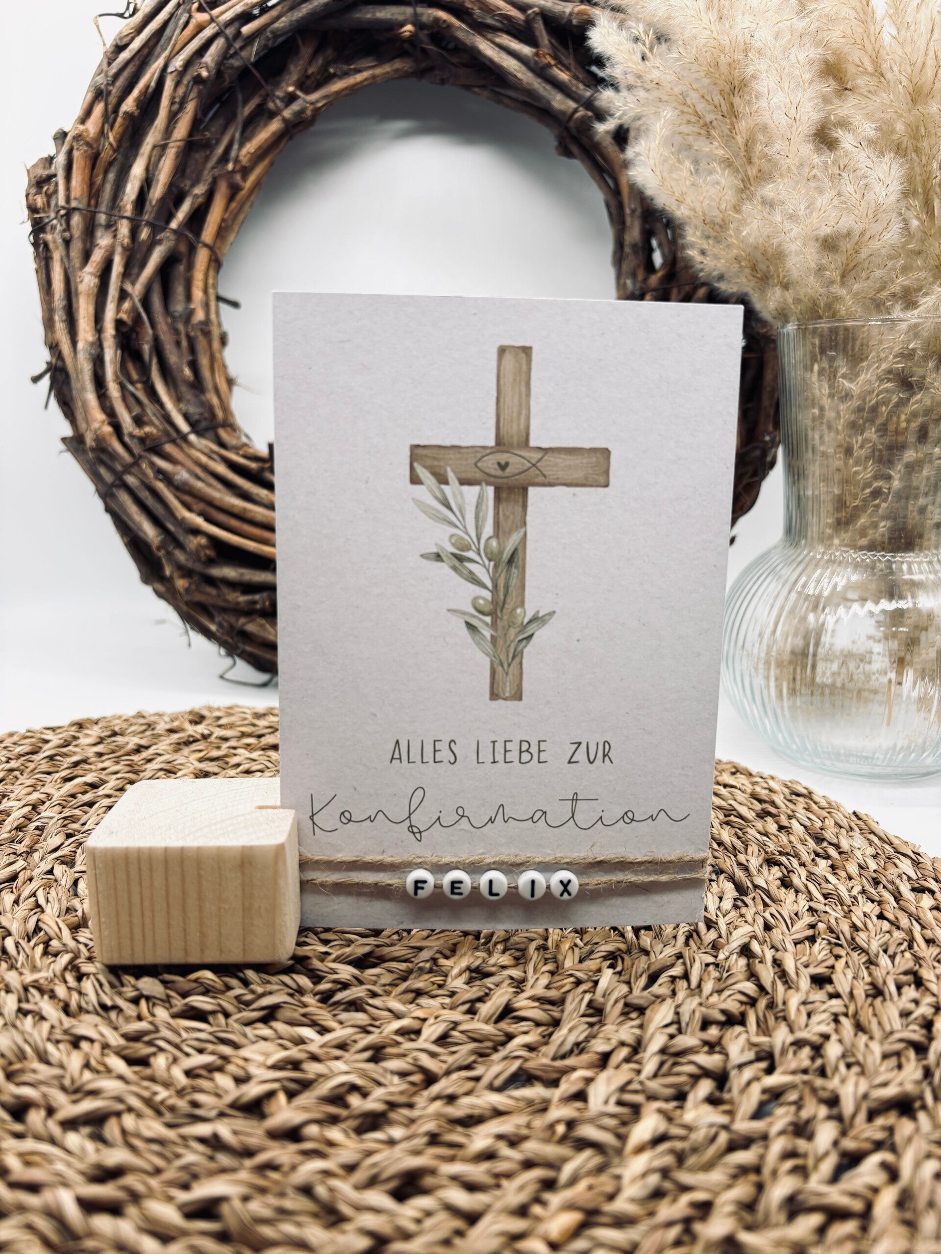 Karte zur Konfirmation - mit Name | Personalisierung