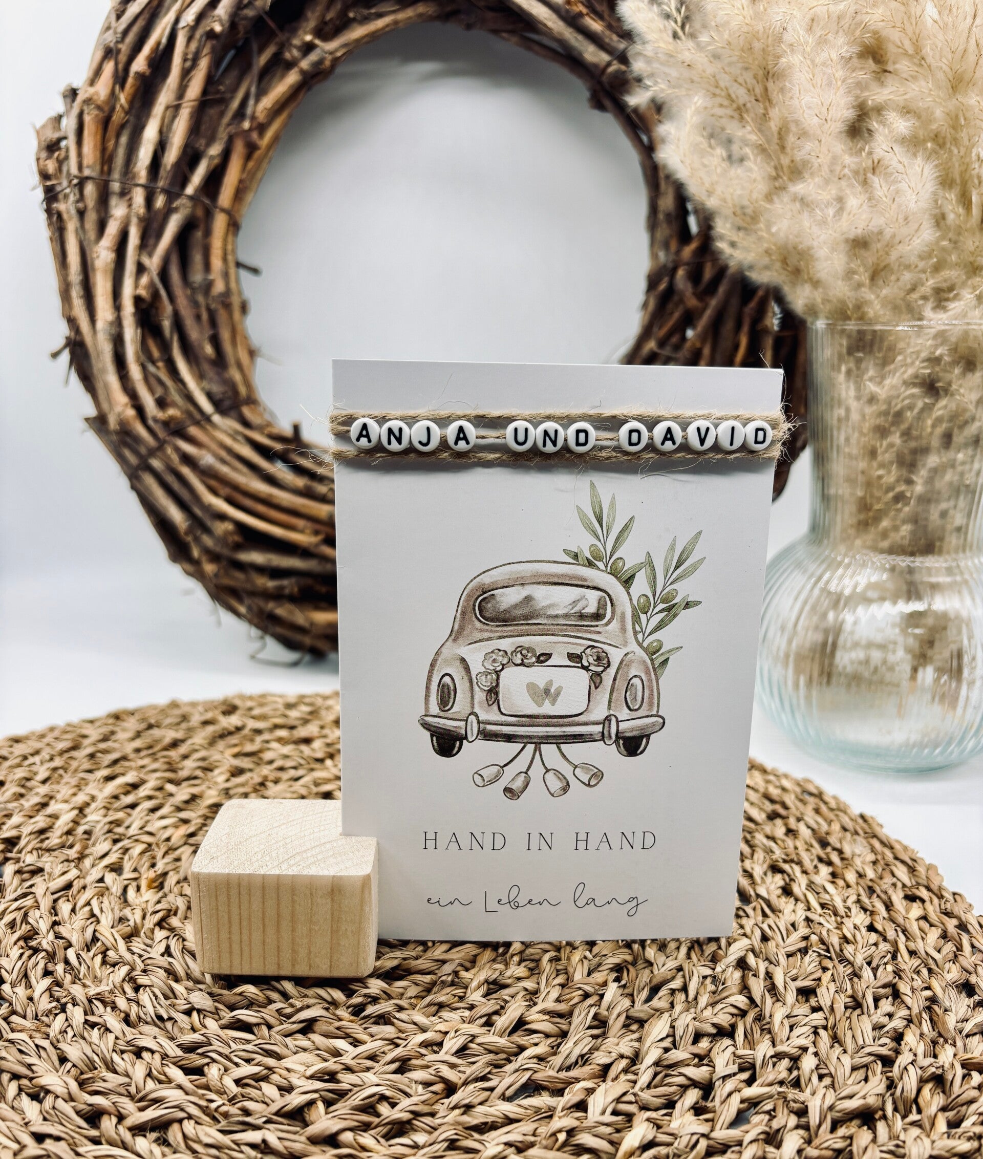 Karte zur Hochzeit - mit Name | Personalisierung