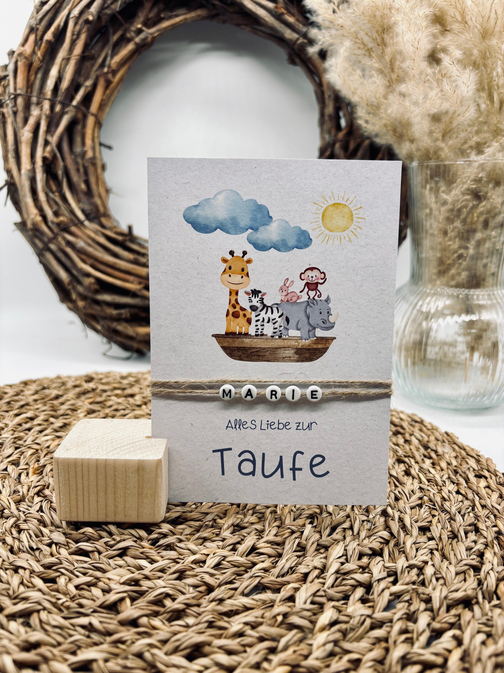 Karte zur Taufe - mit Name | Personalisierung