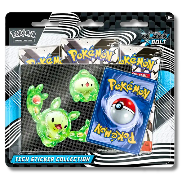 Pokemon Black Bolt 3-Pack Tech Sticker Bundle