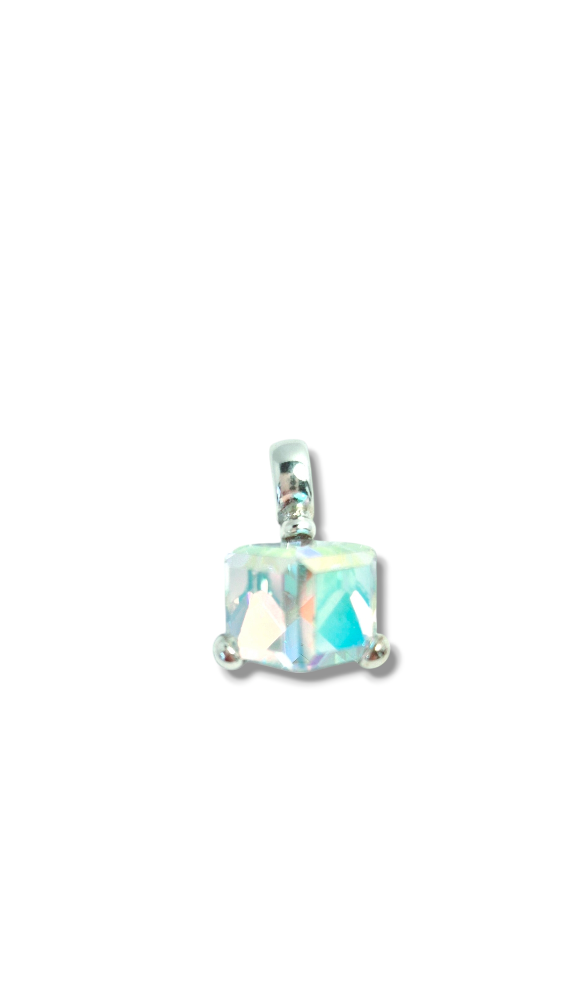Swarovski Yellow Crystal Cube Pendant