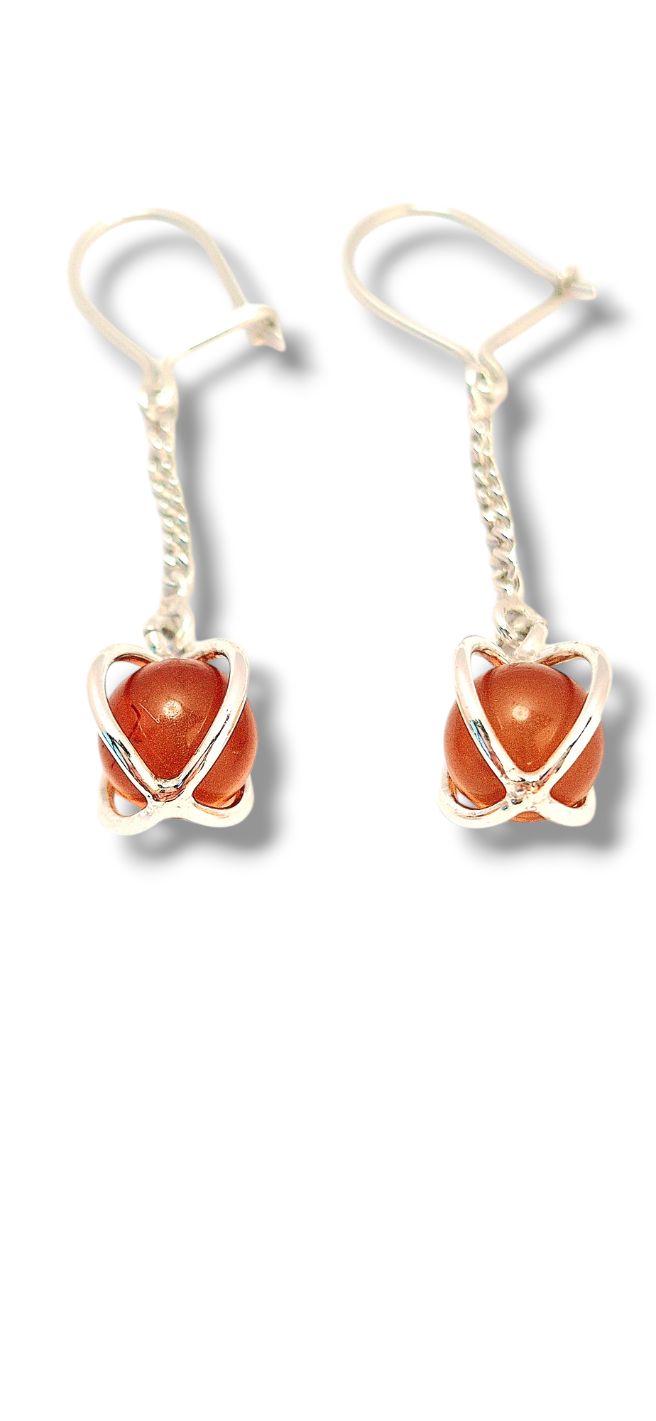 Amber Drop Ball Earrings – A Touch of Natural Elegance