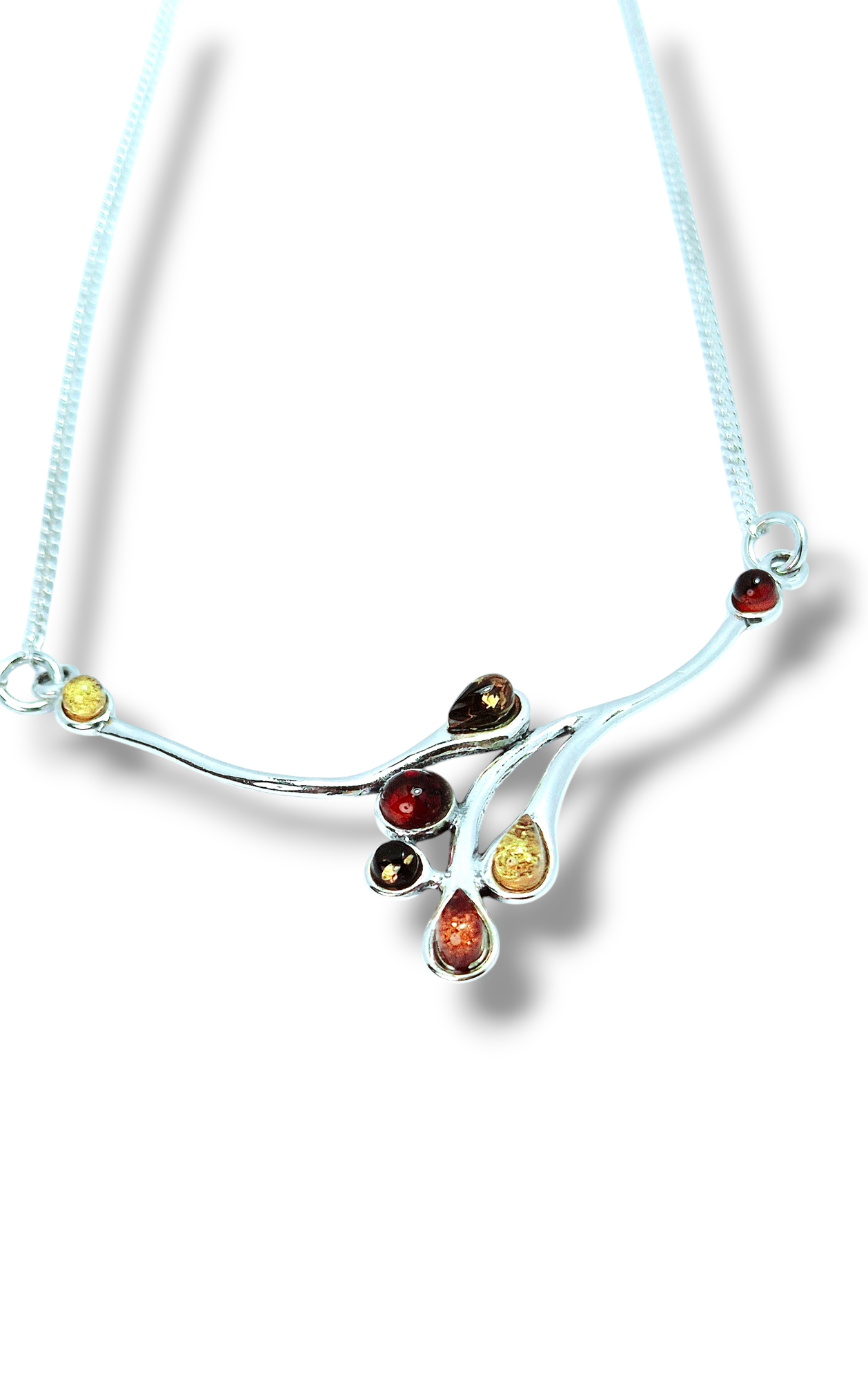 Multicolored Amber Tulip Necklaces