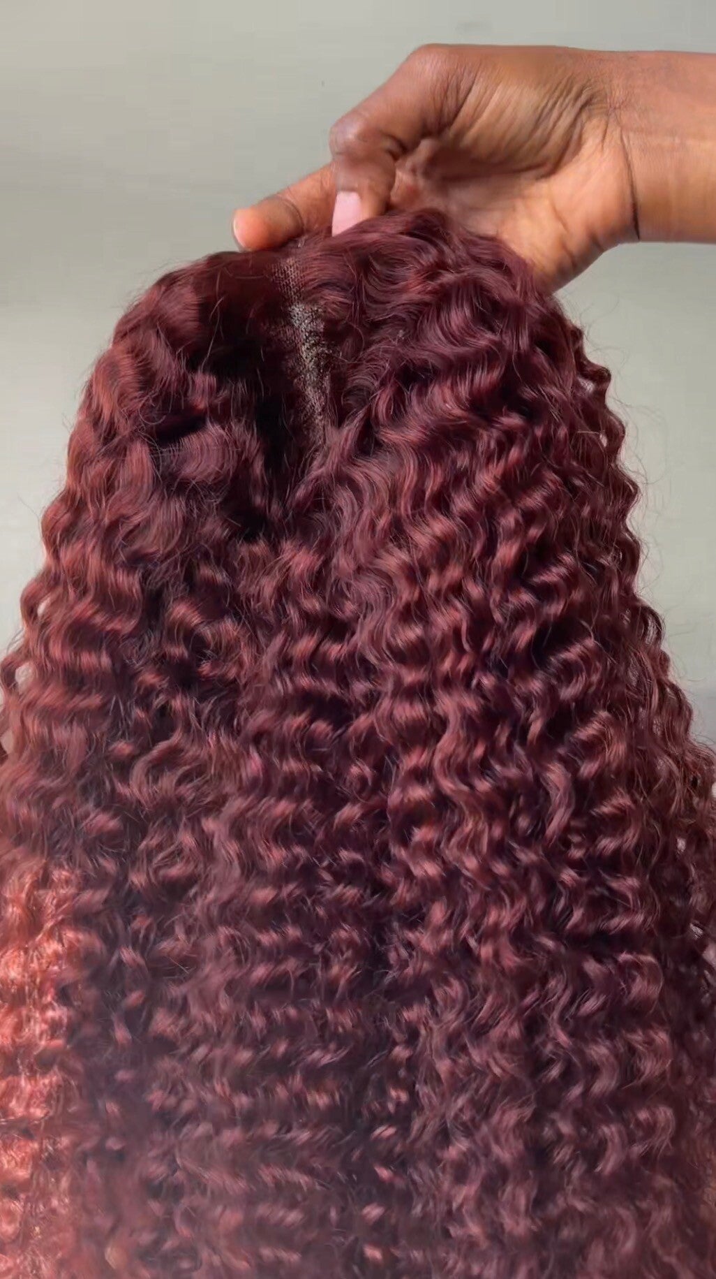 Kinky Curly 9*6 Glueless Wig - 22inch Burgundy