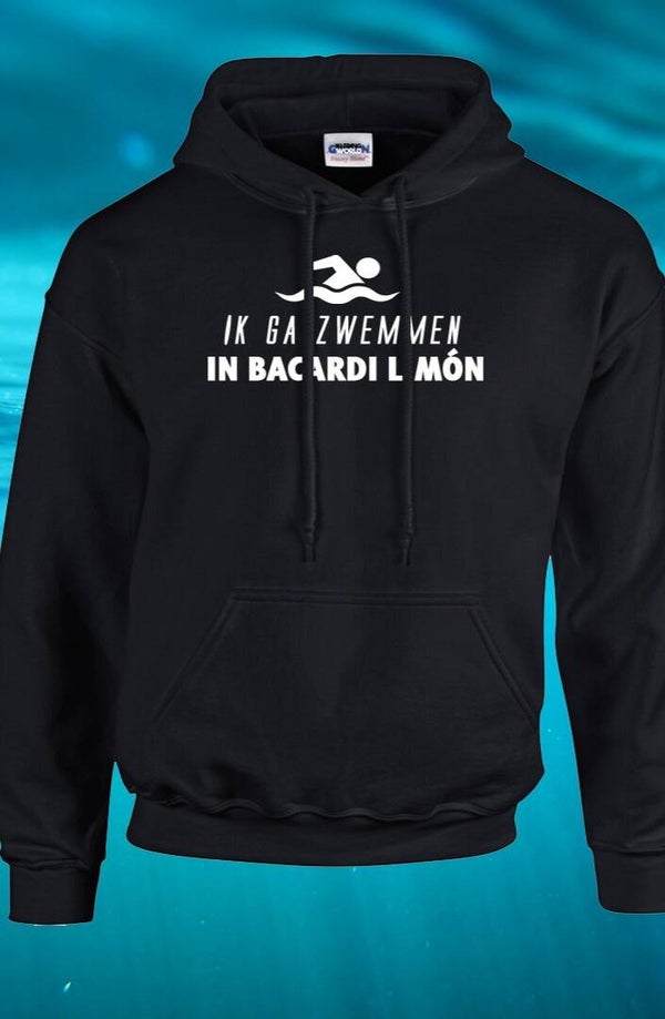 Hoodie Ik ga zwemmen in bacardi limòn