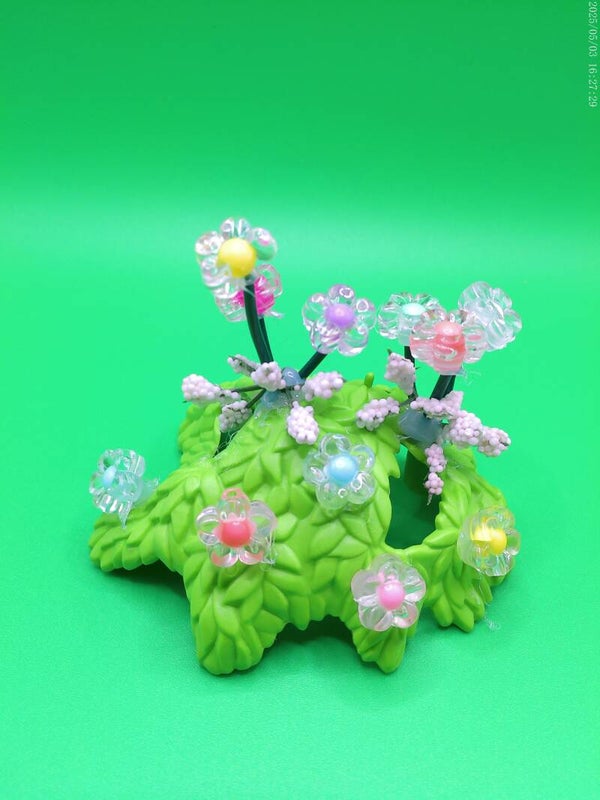 Mini-Blühten mit Durchsichtigen und Farbigen Blühten