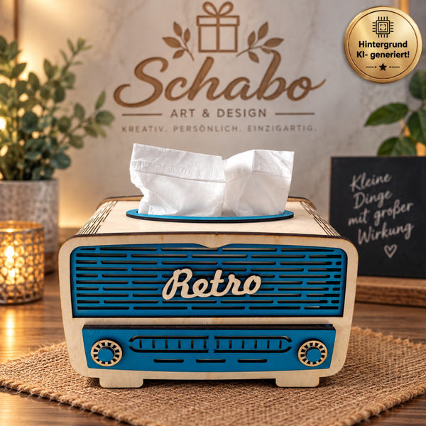 Taschentuchbox RETRO-Radio