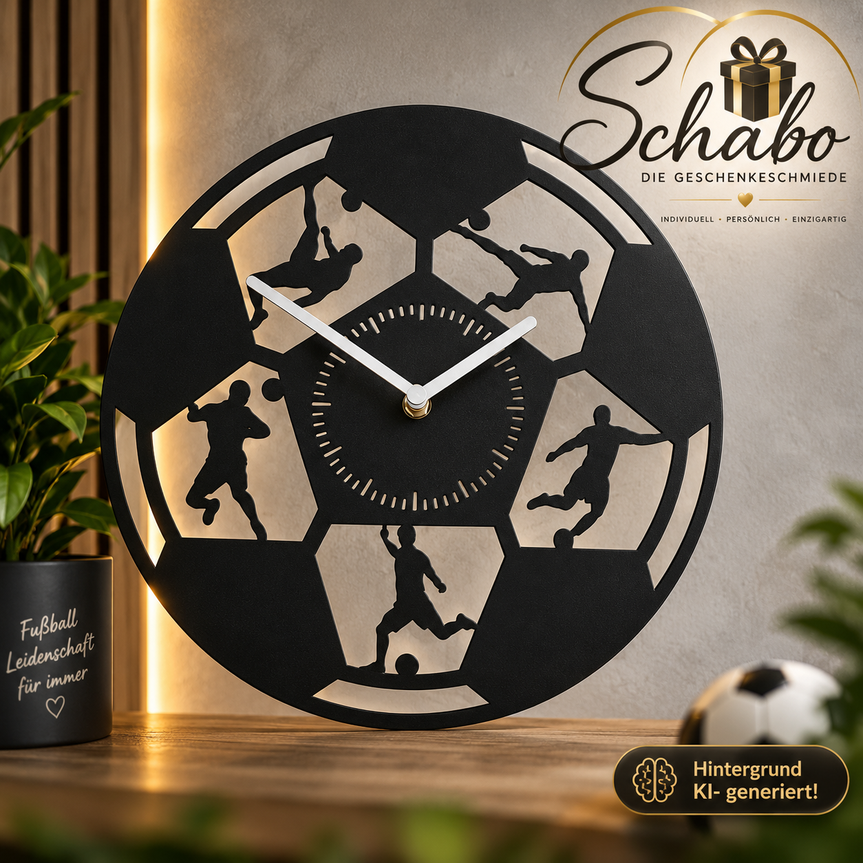 Wanduhr Play Football
