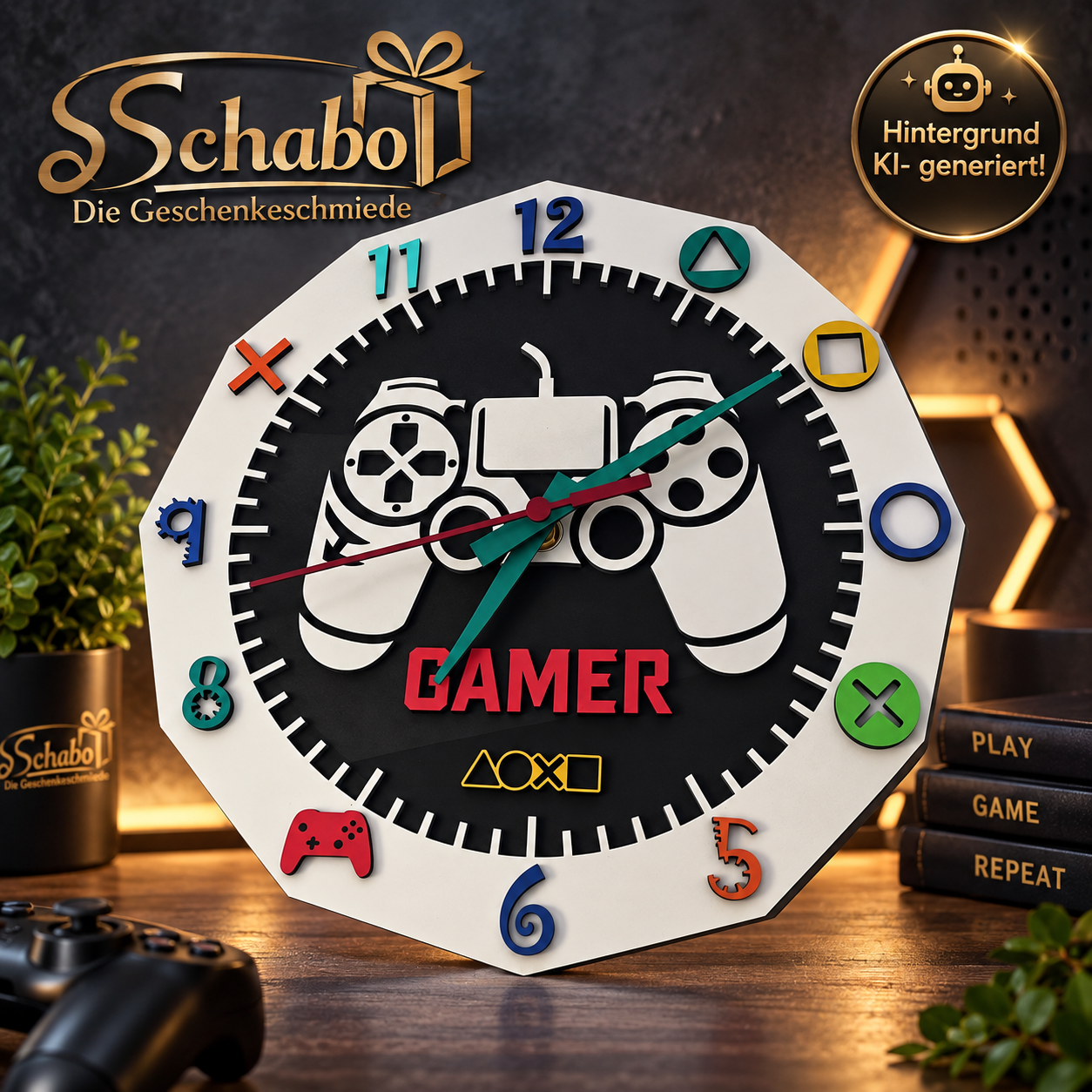 Wanduhr GAMER