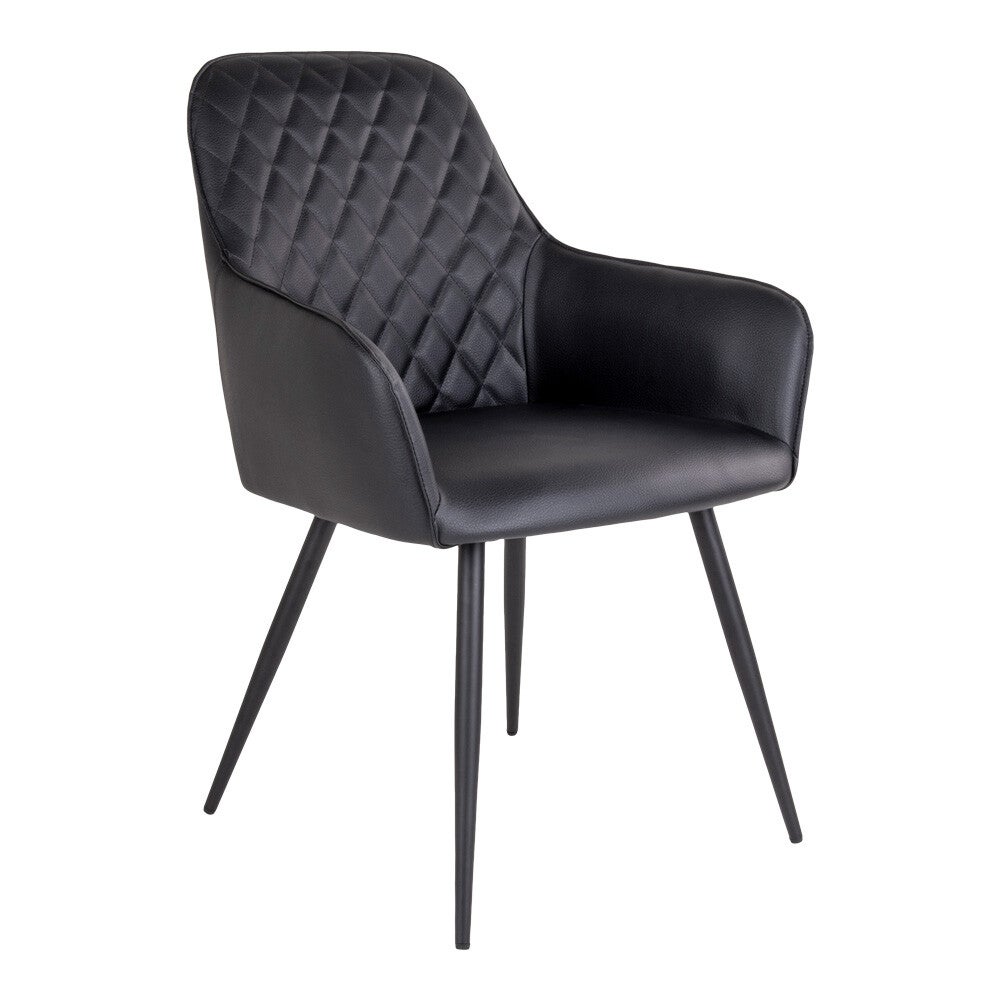 Chaise Harbo Simili cuir noir