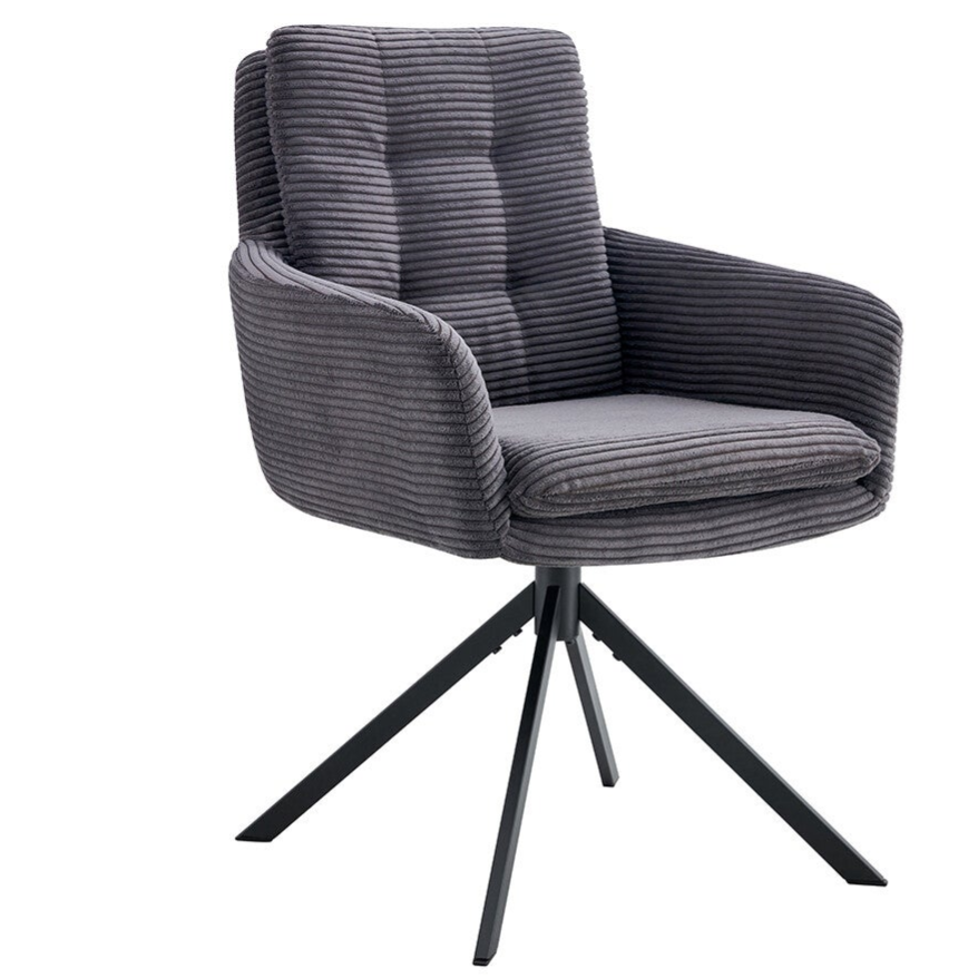 Chaise 'Luna' Pivotante Gris