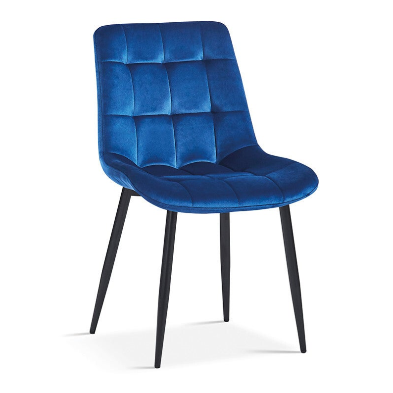 Chaise 'Juta' Velours Bleu