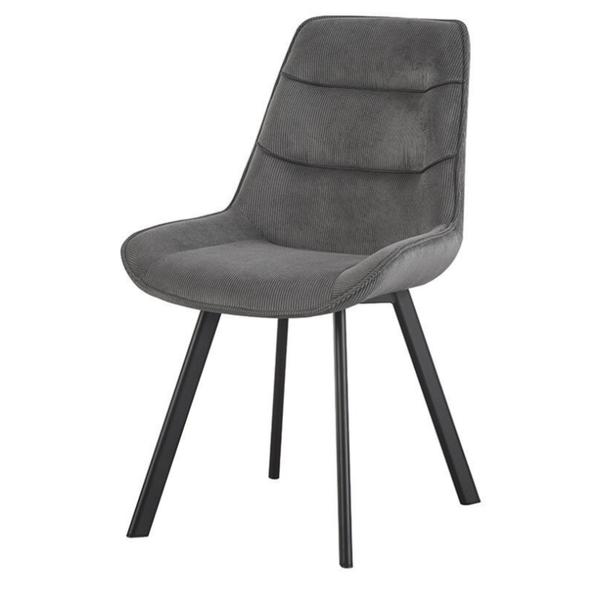 Chaise 'Amelie' Corduroy Gris