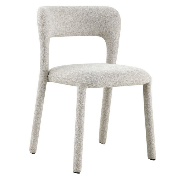 Chaise 'Elvas' Empilables Tissu Ote Sahara Ecru