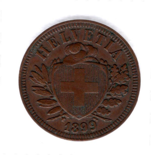 Switzerland. 2 Rappen 1899.   dy11284