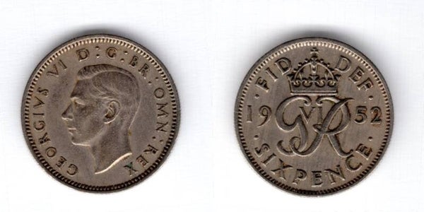 George VI. Sixpence 1952   dy11294