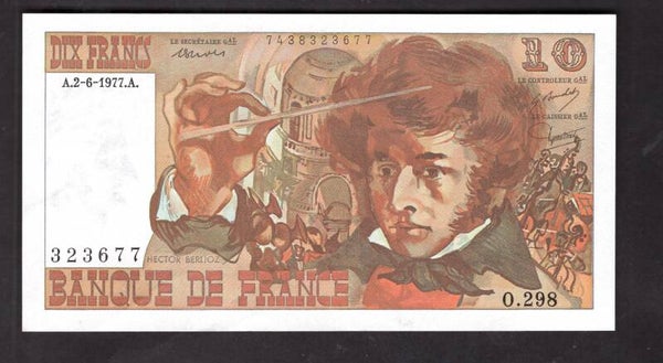 France, 10 Francs, 2-6-1977, 7438323677. VF-EF.