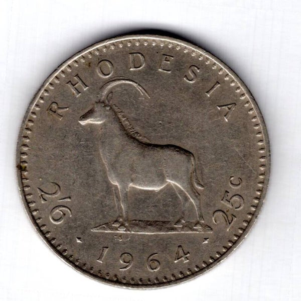 Rhodesia. Halfcrown 1964.