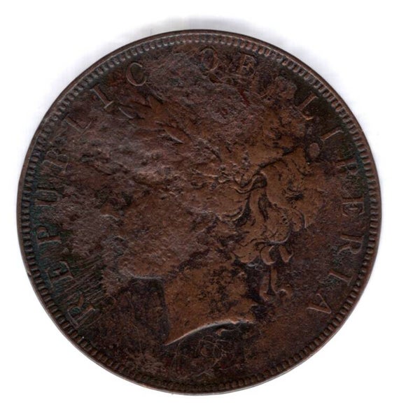 Liberia. 2 Cents 1896.
