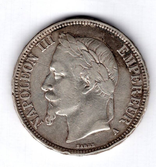 France. 5 Francs 1867A.