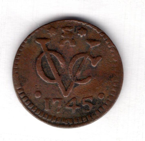 Netherlands Indies. 1 Duit 1745.   dy12348