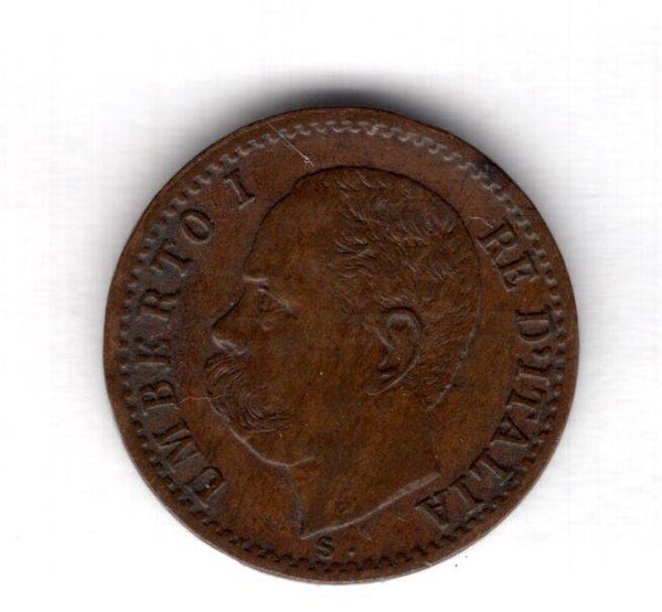 Italy. Centesimo 1895R. Small punch hole rev.   dy12365
