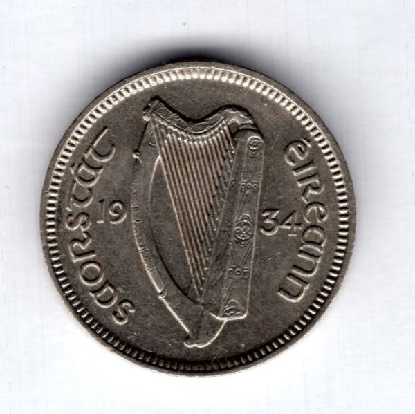 Ireland. Threepence 1934.