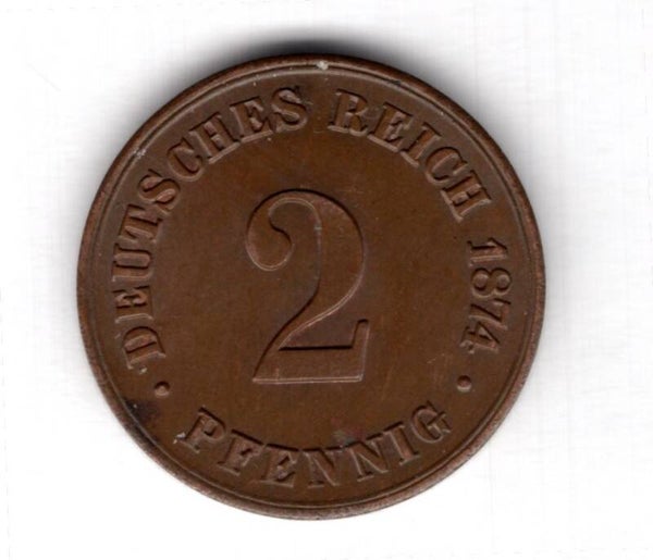 Germany. 2 Pfennig 1874B.   dy12403