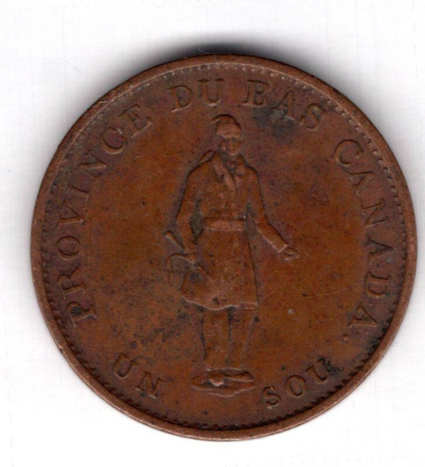 Canada. Lower. 1 Sou 1837.  dy12407