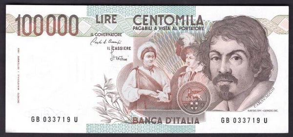 Italy, 100,000 Lire, 1-9-1983, GB 033719 U. GVF.