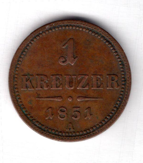Austria. 1 Kreuzer 1851A