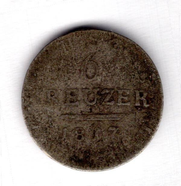 Germany, Sachsen-Coburg-Saalfeld. Ernst 1, 6 Kreuzer, 1817.