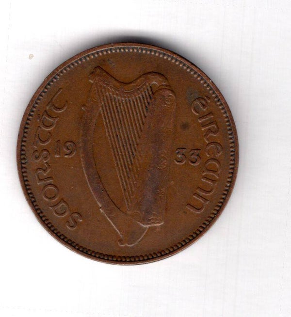 Ireland. Halfpenny 1933.