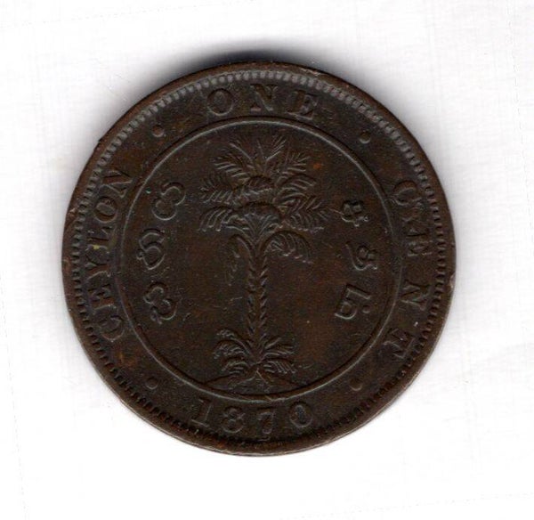 Ceylon. Cent 1870.                     DY12610