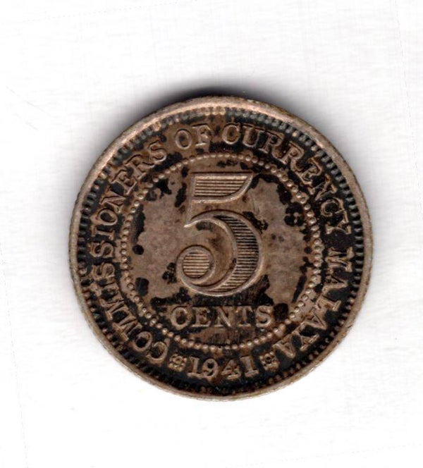 Malaya. 5 Cents 1941.