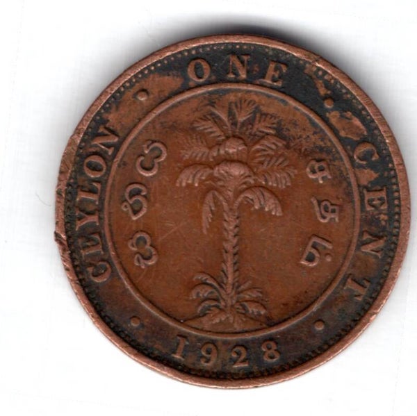 Ceylon. Cent 1928.