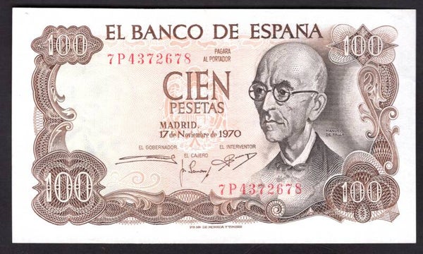 Spain. 100 Pesetas 1970. 7P4372678. GEF.