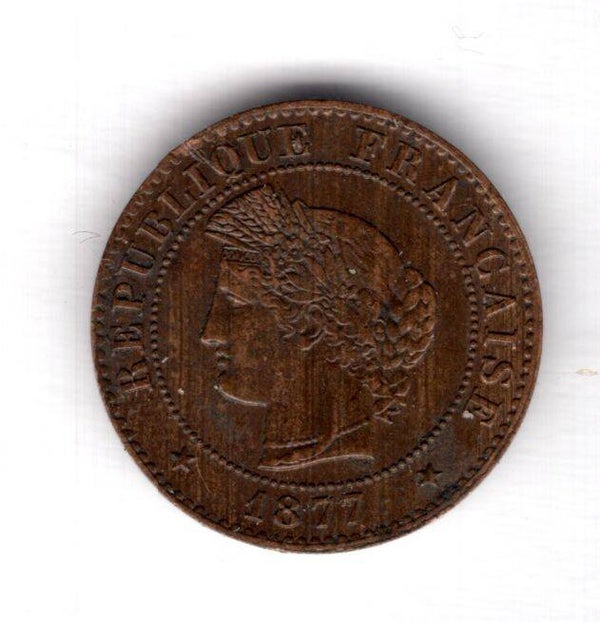 France. Centime 1877A.