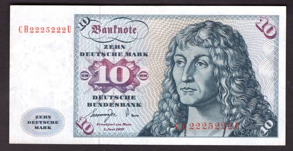 West Germany. 10 Deutsche Mark, 1-6-1977. (WPM 31b). CH2225222U. NVF.