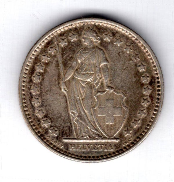 Switzerland. 2 Francs 1921.  dy13087