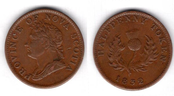 Nova Scotia. Halfpenny 1832.   dy13202