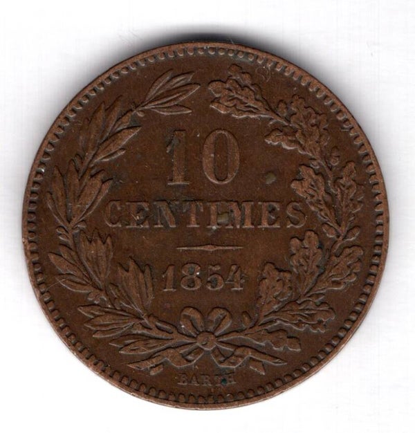 Luxembourg. 10 Centimes 1854.  dy13229