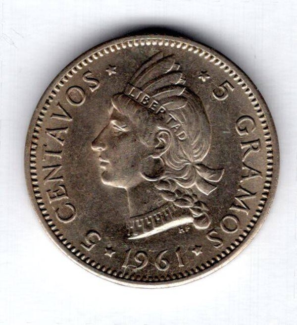 Dominican Republic. 5 Centavos 1961.